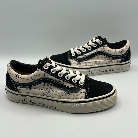 Vans Old Skool “Love Me Lobe Me Not” Floral Daisy - Women’s Size 5.5 KIDS Size 4 - Picture 1 of 8
